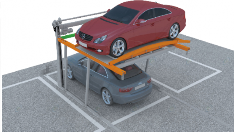 CẦU NÂNG 2 TẦNG DẠNG TẦNG TRÊN XOAY (MINI SMART PARKING LIFT)